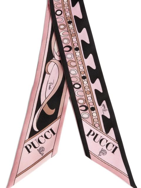 PUCCI mixed print silk twill scarf - Pink - zdjęcie produktu nr 2