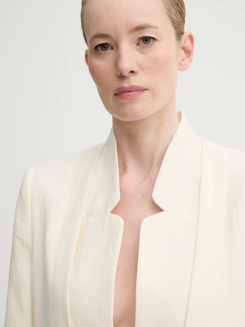 MUNTHE marynarka FIROZ kolor beżowy jednorzędowa gładka 251151925112