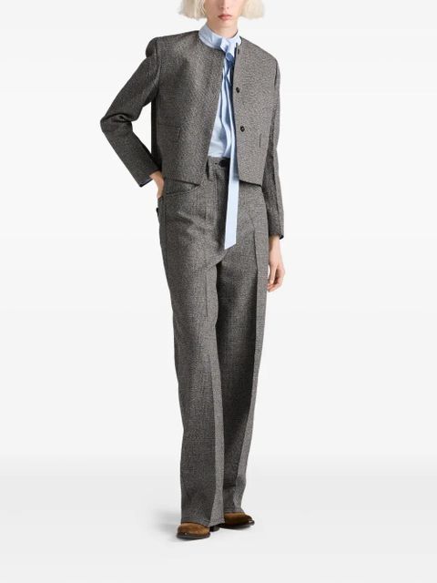 Prada prince of wales check trousers - Grey