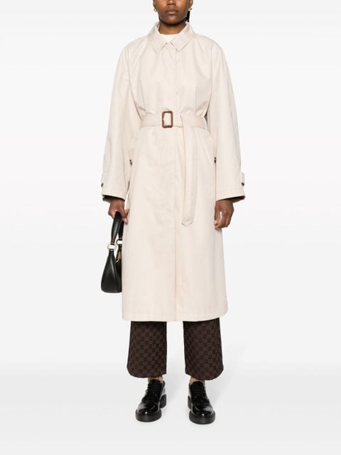 Gucci belted gabardine trench coat - Neutrals