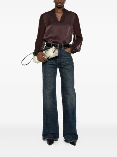 TWINSET lace-detailing blouse - Brown - zdjęcie produktu nr 2