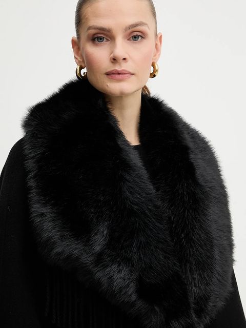 Marciano by Guess płaszcz z dodatkiem wełny LILIANA kolor czarny 5BGL46 7125A