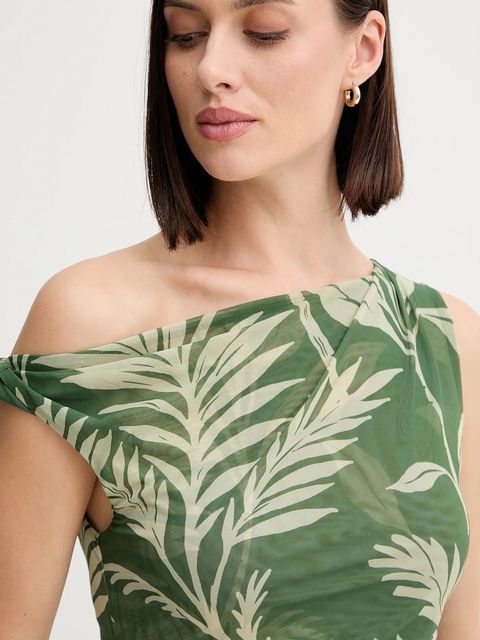 Guess bluzka MIRIN damska kolor zielony wzorzysta W5YP30 KBAH2