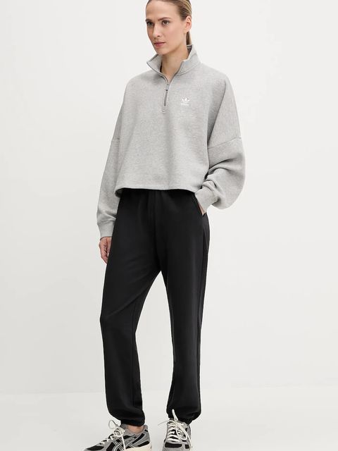 adidas Originals bluza Essential damska kolor szary melanżowa IY4979 - zdjęcie produktu nr 2