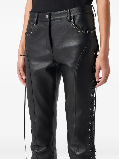 Blumarine lace-up trousers - Black