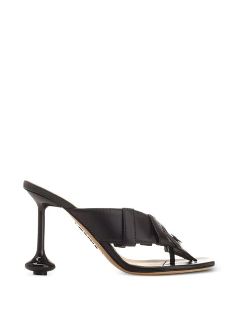LOEWE 90mm Toy Panta leather sandals - Black - zdjęcie produktu nr 1