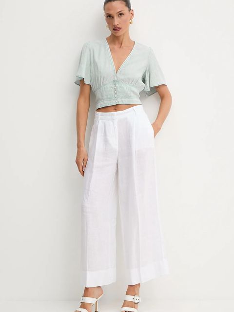 Guess bluzka z domieszką lnu LUIZA - zdjęcie produktu nr 1