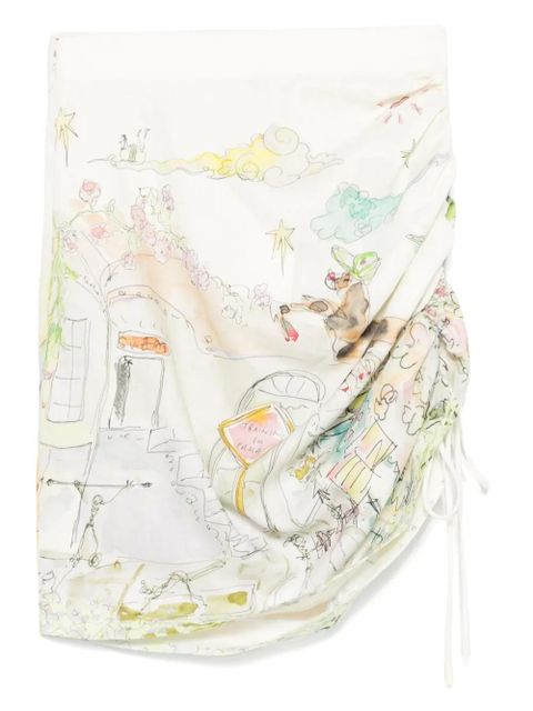 ALEMAIS linen draped skirt - Neutrals - zdjęcie produktu nr 1