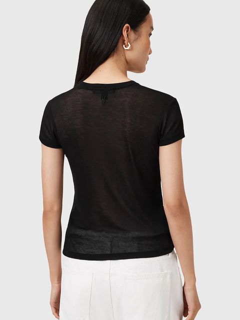 AllSaints t-shirt JUNE damski kolor czarny W182JC