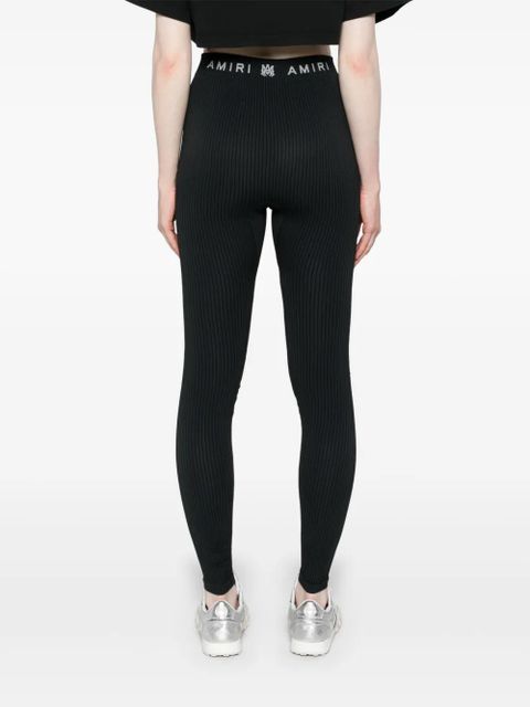 AMIRI logo-waistband performance leggings - Black