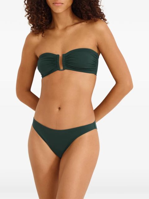 ERES gathered-detail bikini top - Green