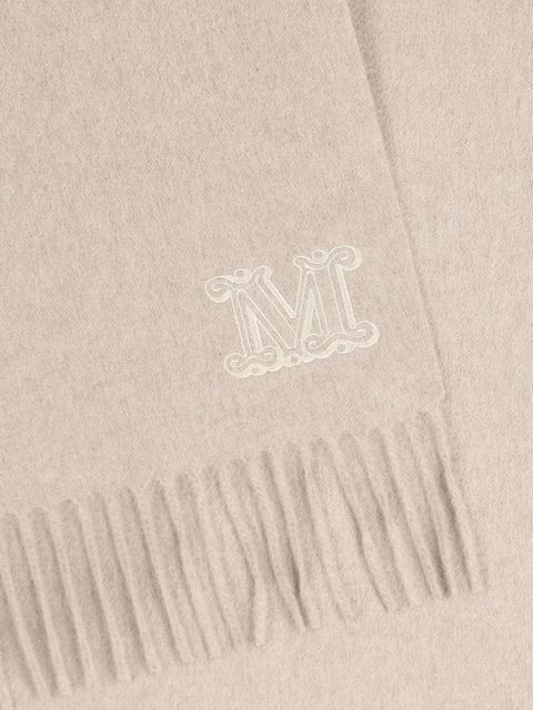 Max Mara logo fringed scarf - Neutrals - zdjęcie produktu nr 2