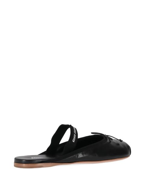 Miu Miu bow-detail mules - Black - zdjęcie produktu nr 2