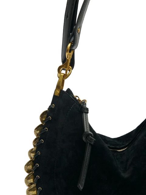 ISABEL MARANT Oskan Soft medallions half-moon shoulder bag - Black