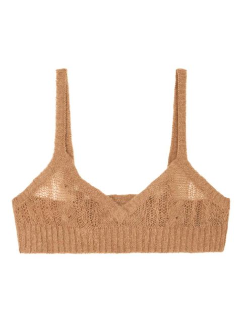 Alanui Desert Drift cable-knit top - Brown - zdjęcie produktu nr 1