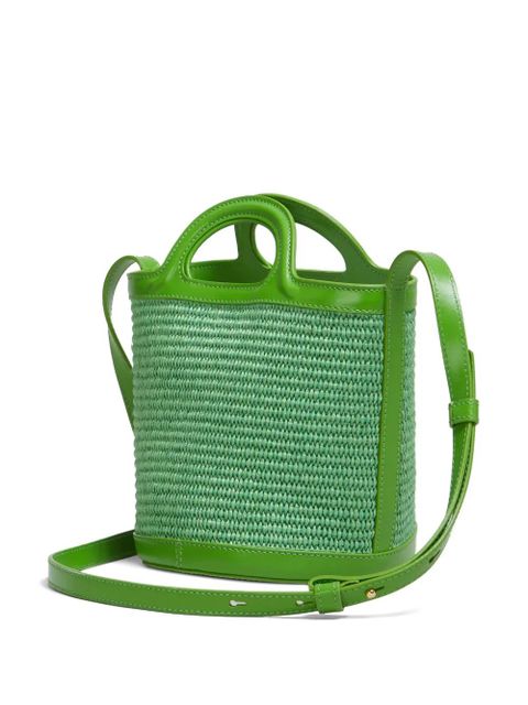 Marni ropicalia logo-embroidered tote bag - Green