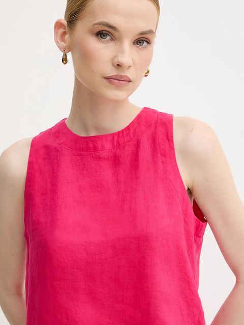 United Colors of Benetton bluzka lniana - zdjęcie produktu nr 2