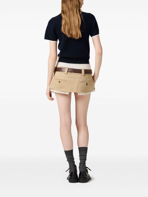 Miu Miu crew-neck T-shirt - Blue