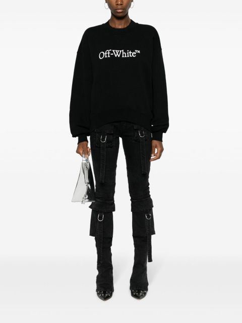 Off-White Bookish logo-print cotton sweatshirt - Black