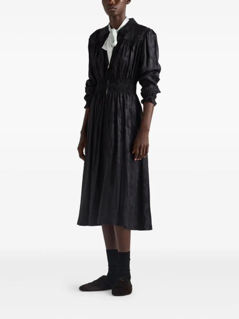 Prada floral jacquard midi dress - Black