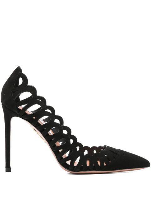 Aquazzura 110mm cut-out stiletto heeled pumps - Black - zdjęcie produktu nr 1