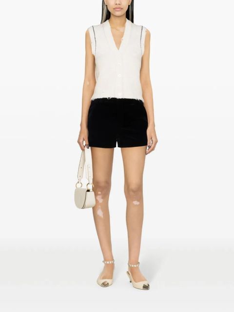 Zadig&Voltaire sequin-embellished chunky-knit vest - White