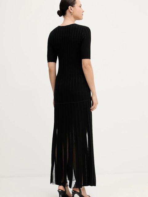 Tommy Hilfiger sukienka kolor czarny maxi rozkloszowana WW0WW47675