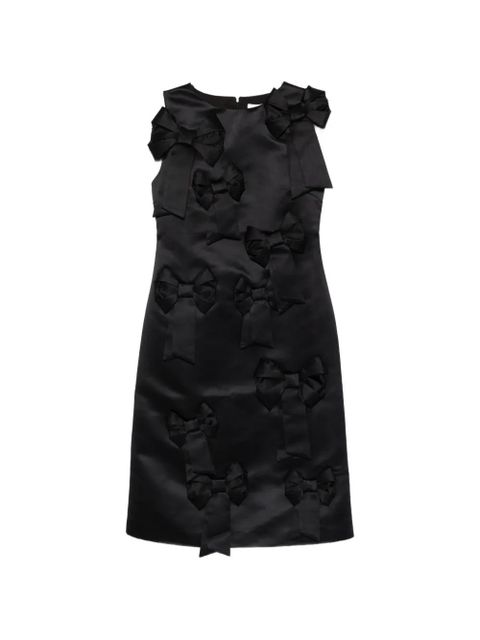 GANNI bow-detail midi dress - Black - zdjęcie produktu nr 1