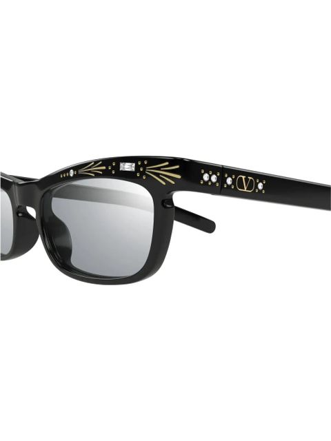 VALENTINO GARAVANI EYEWEAR VLogo Signature crystal-embellished sunglasses - Black