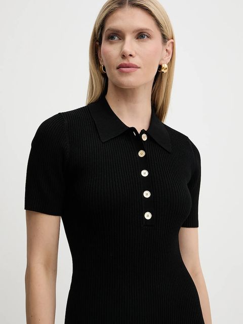 MICHAEL Michael Kors sukienka kolor czarny maxi dopasowana MT5832333D