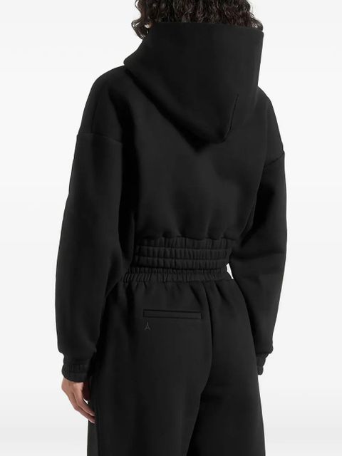 Manière De Voir Josiane zip cinched hoodie - Black