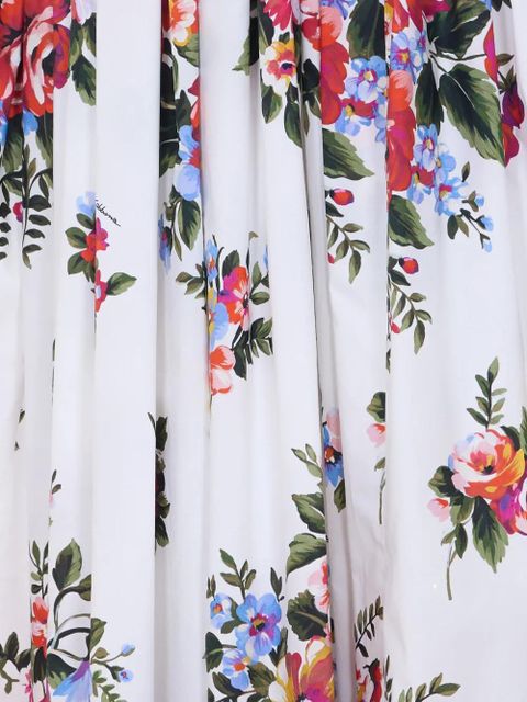 Dolce & Gabbana heart-neck floral dress - White