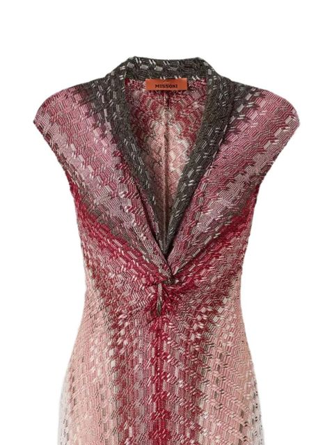 Missoni twisted v-neck dress - Pink - zdjęcie produktu nr 2
