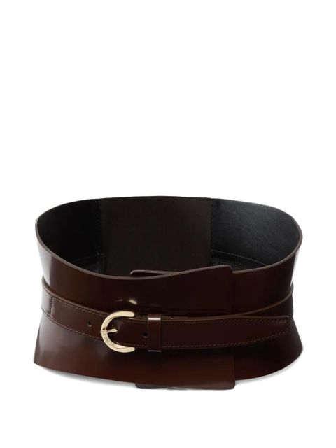 PINKO patent leather buckle belt - Brown - zdjęcie produktu nr 1