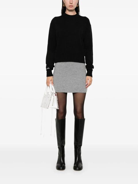 Sportmax ribbed-knit mini skirt - Grey - zdjęcie produktu nr 2
