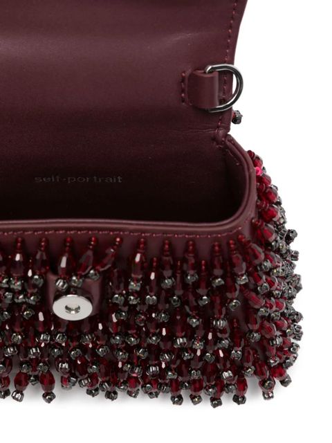 Self-Portrait crystal-embellished mini bag - Red - zdjęcie produktu nr 2