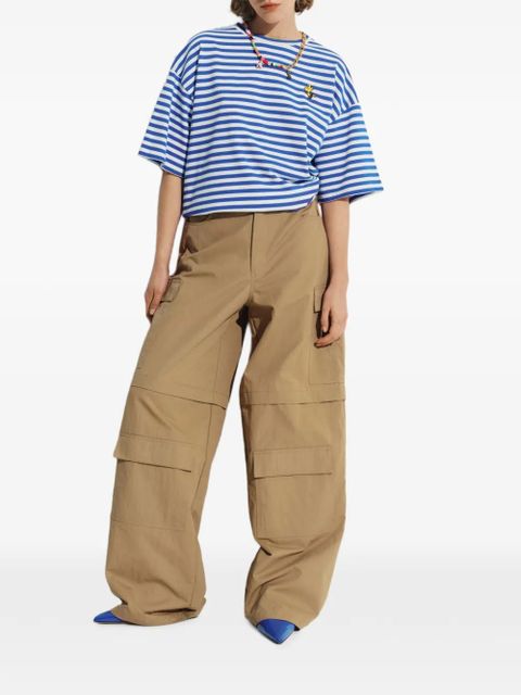 Essentiel Antwerp x Peanuts striped-pattern T-shirt - Blue - zdjęcie produktu nr 2