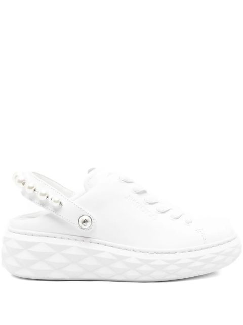 Jimmy Choo 50mm pearl-slingback platform sneakers - White - zdjęcie produktu nr 1