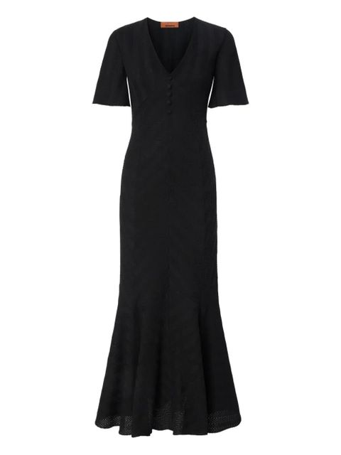 Missoni V-neck midi dress - Black - zdjęcie produktu nr 1