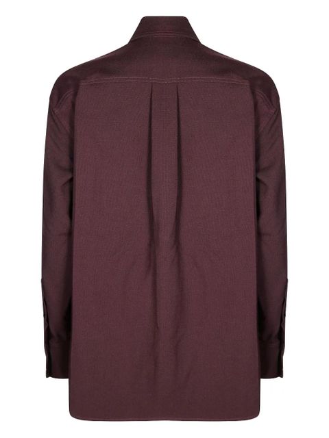 Victoria Beckham buttoned long-sleeves shirt - Red - zdjęcie produktu nr 2