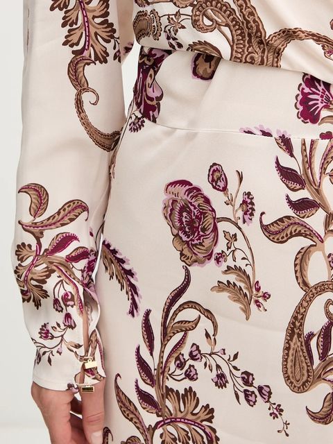 Marciano by Guess sukienka DENISE kolor beżowy maxi rozkloszowana 5BGK32 7352A