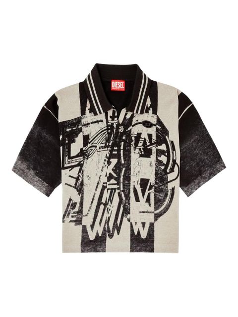 Diesel M-Oliba abstract-print polo shirt - Neutrals - zdjęcie produktu nr 1