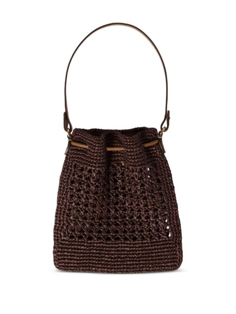 Miu Miu mini crochet bucket bag - Brown