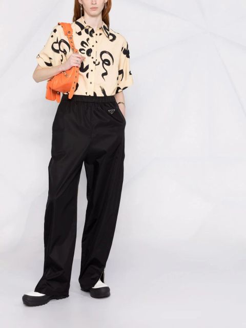 Prada Re-Nylon high-waisted track pants - Black