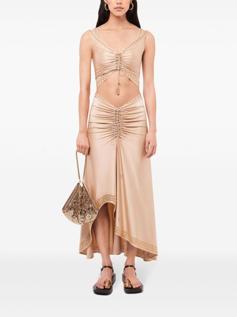 Rabanne embroidered eyelets asymmetric skirt - Neutrals - zdjęcie produktu nr 2