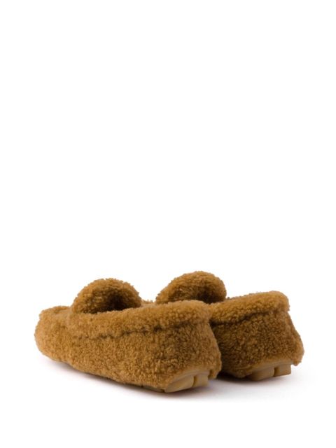 Prada shearling driving shoes - Brown - zdjęcie produktu nr 2