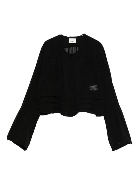ISABEL MARANT pleated-panel blouse - Black - zdjęcie produktu nr 2