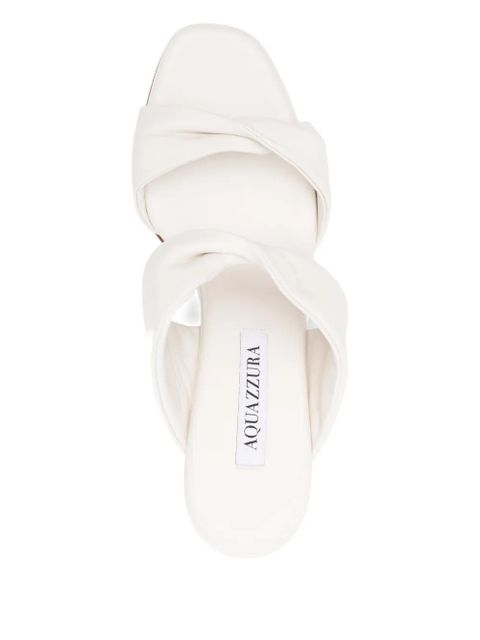 Aquazzura 80mm Twist leather sandals - White