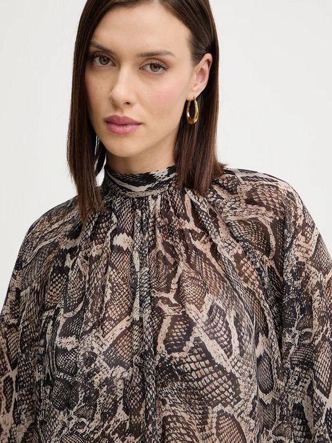 Guess bluzka AUDRINE damska kolor czarny wzorzysta W5BH84 W3022