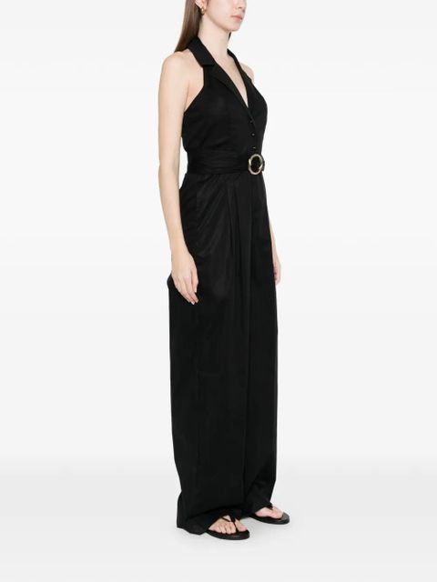 TWINSET collared belted jumpsuit - Black